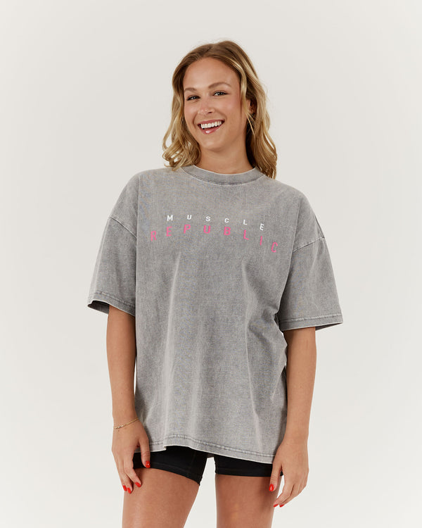 NBCF ESSENTIALS TEE - FADED GREY