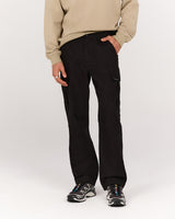OFF DUTY WIDE LEG CARGO PANT - BLACK
