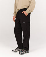 OFF DUTY WIDE LEG CARGO PANT - BLACK