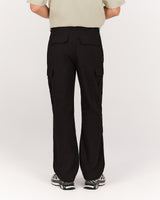 OFF DUTY WIDE LEG CARGO PANT - BLACK