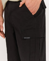 OFF DUTY WIDE LEG CARGO PANT - BLACK