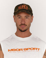 OFF ROAD TRUCKER CAP - VINTAGE CAMO PRINT