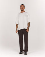 MENS SLUB BOXY TEE - PORCELAIN OUTLIER