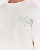MENS SLUB BOXY TEE - PORCELAIN OUTLIER