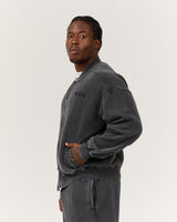 OUTPOST FADED FLEECE BOMBER - FADED BLACK