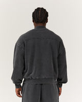 OUTPOST FADED FLEECE BOMBER - FADED BLACK