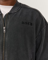OUTPOST FADED FLEECE BOMBER - FADED BLACK