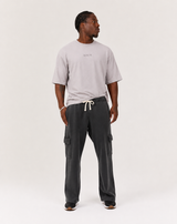 OUTPOST FADED WIDE LEG CARGO SWEATPANT - FADED BLACK
