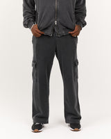 OUTPOST FADED WIDE LEG CARGO SWEATPANT - FADED BLACK