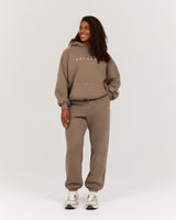 OVERSIZED HOODIE - COFFEE