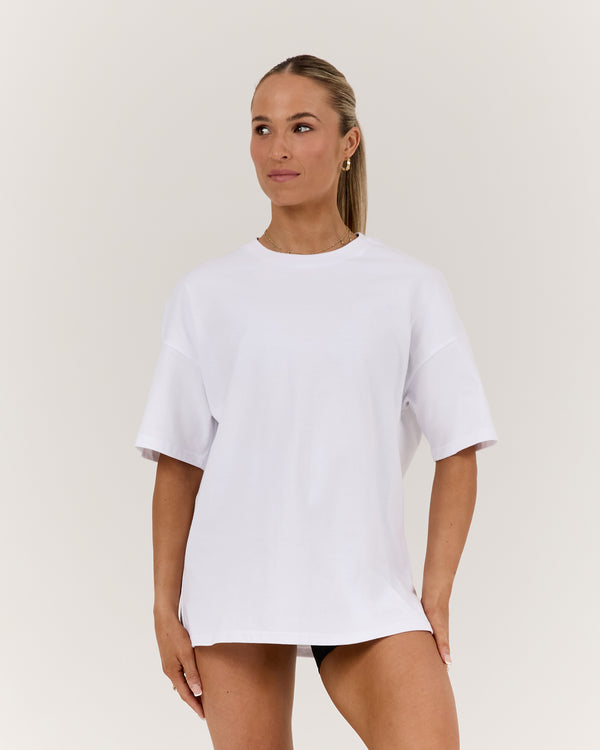 YOU CAN DO HARD THINGS OVERSIZED TEE - WHITE