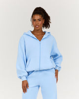 OVERSIZED ZIP UP HOODIE - AURA