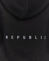 OVERSIZED ZIP UP HOODIE - BLACK