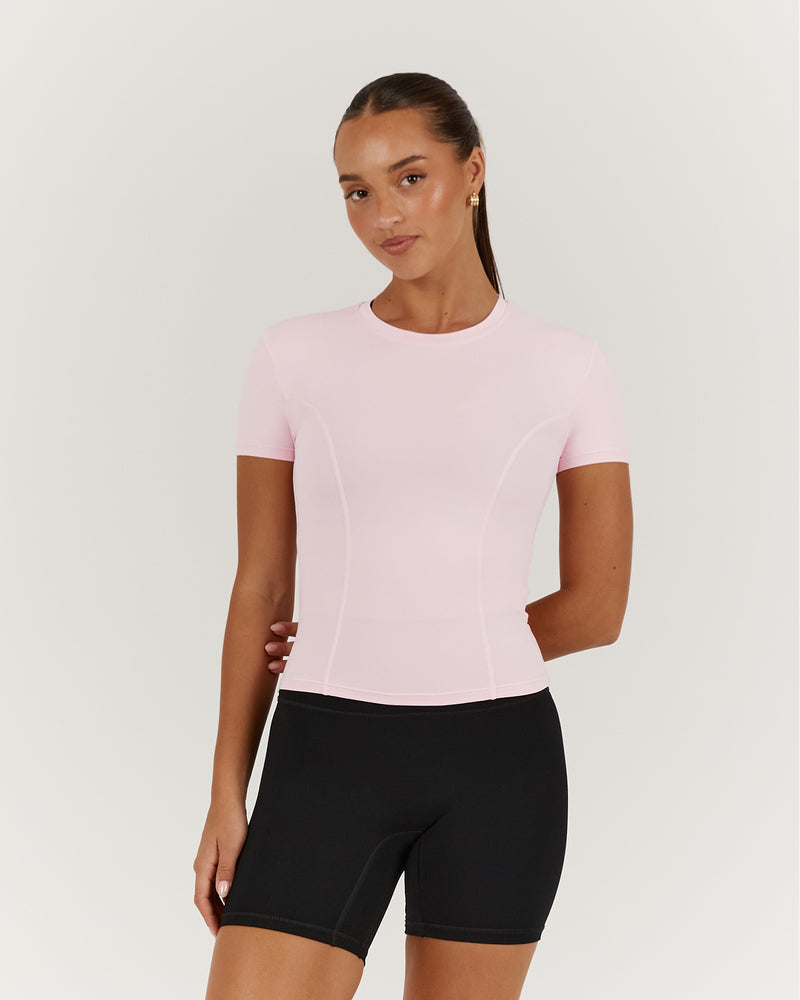 PERRY SHORT SLEEVE TOP - MARSHMALLOW