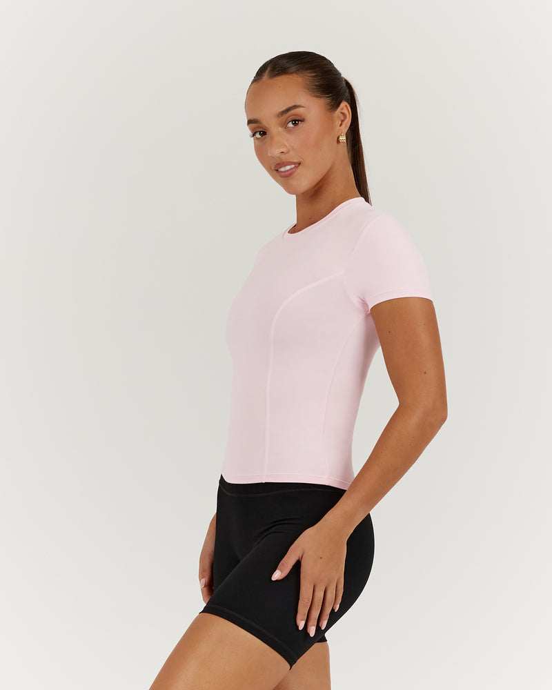 PERRY SHORT SLEEVE TOP - MARSHMALLOW