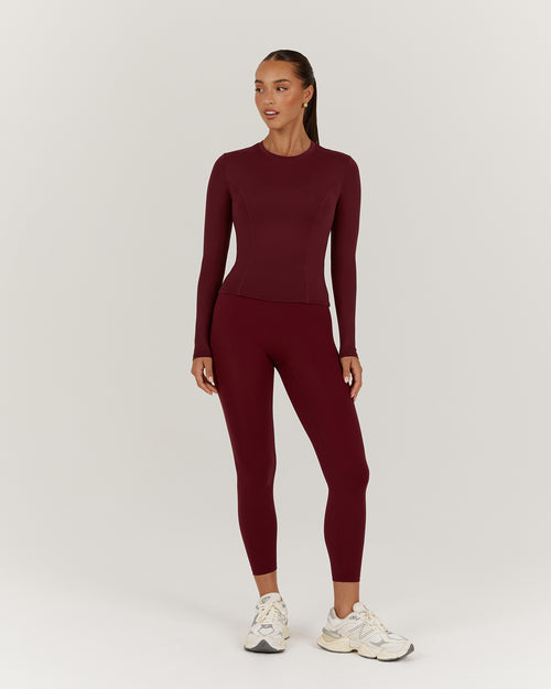 PERRY LONG SLEEVE TOP - BERRY