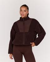 POLAR FLEECE ZIP UP JACKET - FONDANT
