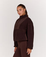 POLAR FLEECE ZIP UP JACKET - FONDANT