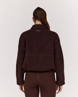 POLAR FLEECE ZIP UP JACKET - FONDANT
