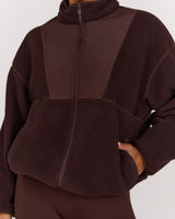 POLAR FLEECE ZIP UP JACKET - FONDANT