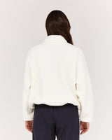 POLAR FLEECE ZIP UP JACKET - IVORY