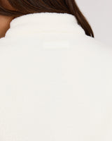 POLAR FLEECE ZIP UP JACKET - IVORY