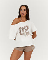 POP SHOULDER TEE - OFF WHITE