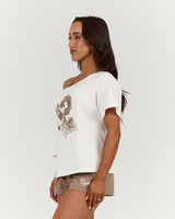 POP SHOULDER TEE - OFF WHITE