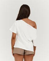 POP SHOULDER TEE - OFF WHITE