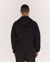 MENS SPACER RELAXED ZIP UP HOODIE - BLACK PRECISION