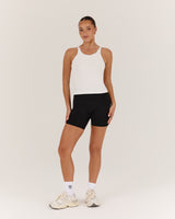 RALLY RIBBED TANK TOP - IVORY