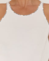 RALLY RIBBED TANK TOP - IVORY