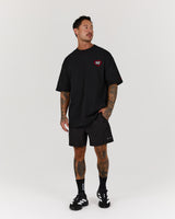 MEN'S OVERSIZED TEE - BLACK REAL MUSCLE