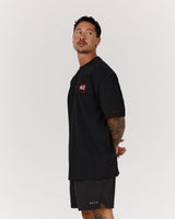 MEN'S OVERSIZED TEE - BLACK REAL MUSCLE