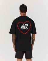 MEN'S OVERSIZED TEE - BLACK REAL MUSCLE