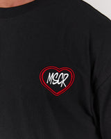 MEN'S OVERSIZED TEE - BLACK REAL MUSCLE
