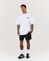 MEN'S OVERSIZED TEE - WHITE REAL MUSCLE