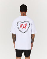 MEN'S OVERSIZED TEE - WHITE REAL MUSCLE