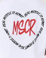 MEN'S OVERSIZED TEE - WHITE REAL MUSCLE