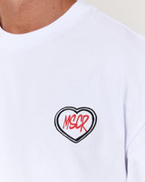 MEN'S OVERSIZED TEE - WHITE REAL MUSCLE