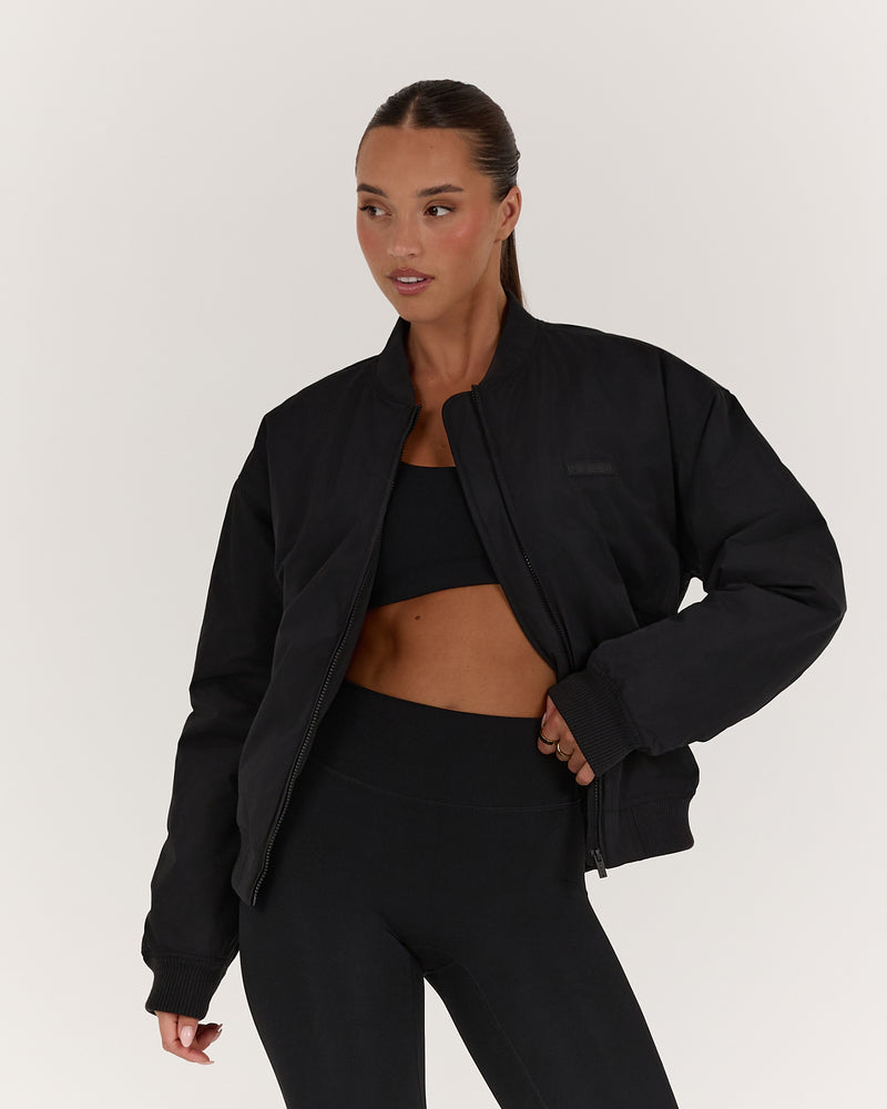REBOUND BOMBER JACKET - BLACK