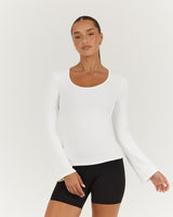 REFORM FLARE SLEEVE TOP - WHITE