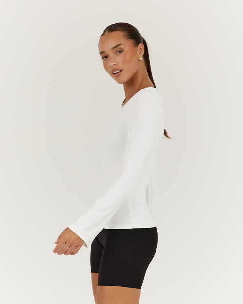 REFORM FLARE SLEEVE TOP - WHITE