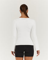 REFORM FLARE SLEEVE TOP - WHITE