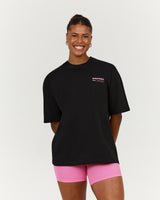 ESSENTIALS TEE - BLACK REP THE RIBBON