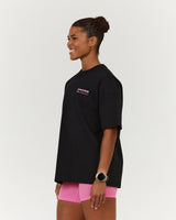 ESSENTIALS TEE - BLACK REP THE RIBBON