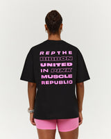 ESSENTIALS TEE - BLACK REP THE RIBBON