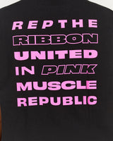 ESSENTIALS TEE - BLACK REP THE RIBBON
