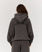 REPUBLIC RAGLAN HOODIE - FADED CHAR