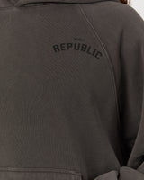 REPUBLIC RAGLAN HOODIE - FADED CHAR